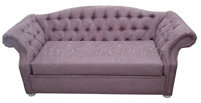 Rozkládací pohovka chesterfield Royal Ely Plus s funkcí spaní 3místná, plyš, látka