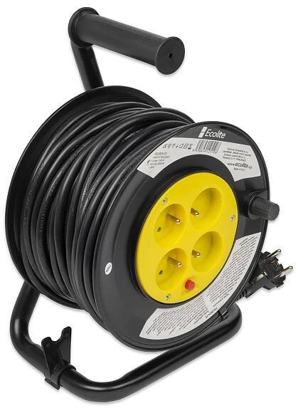 Prodlužovák buben 25 m 3x1,5 mm, 16A, 4 zásuvky 769 Kč