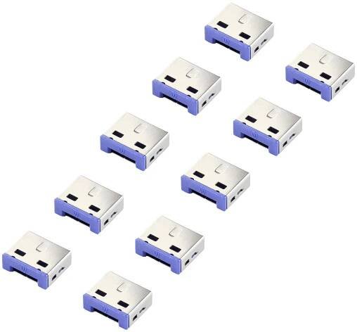 Renkforce zámek portu USB RF-4695230 sada 10 ks stříbrnomodrá RF-4695230