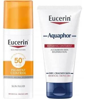EUCERIN AQUAPHOR Hydratační mast pro suchou pokožku + fluid na obličej SPF50+