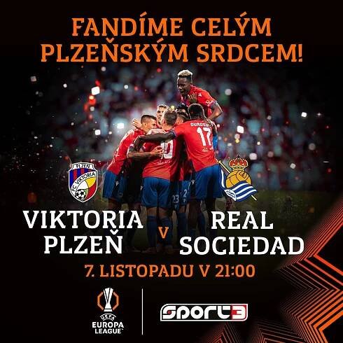 Sledujte živě souboj Plzně s Realem Sociedad