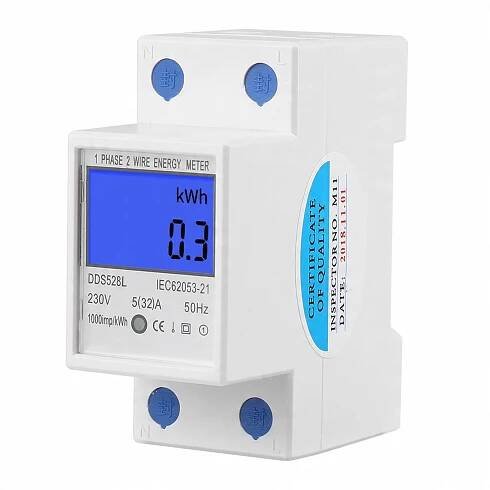 JEDNOFÁZOVÝ ELEKTROMĚR 1-FÁZOVÉ ENERGIE 230V 5-32A LCD