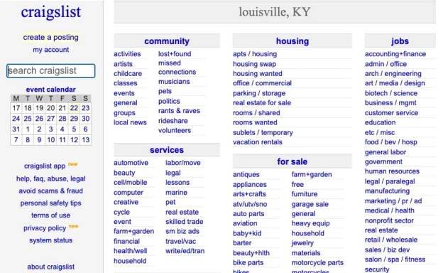 Craigslist to Sell Stuff
