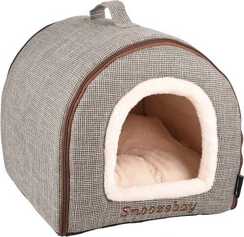 Flamingo Snoozebay hnědý/krémový 35 × 45 × 35 cm