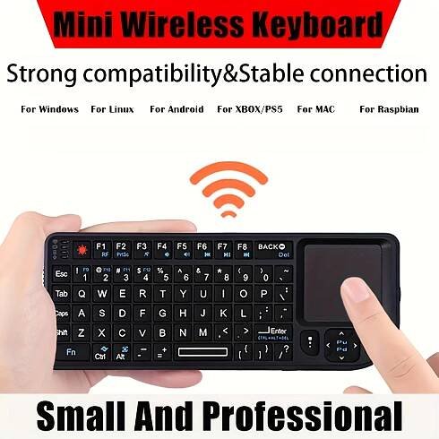 *.4G Wireless Keyboard with 7-color Backlight Touchpad Mouse and Flashligt- Portable, cool, applicable- * PC, Notebook & Smart TV Box!