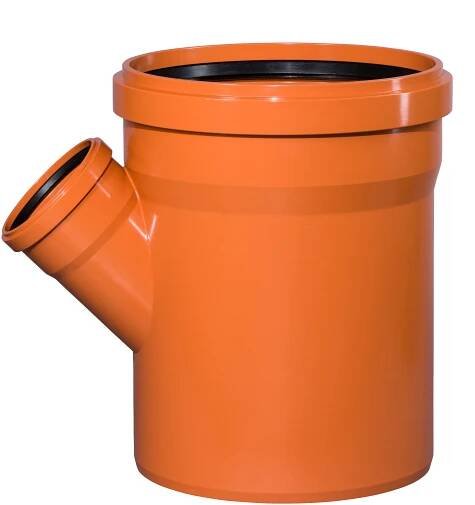 Kanalizační potrubí Odbočka kanalizační PVC Osma KGEA 45°, DN 400 x 160, oranžová