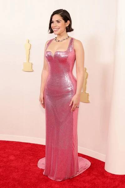 America Ferrera Pink Versace Dress 2024 Oscars