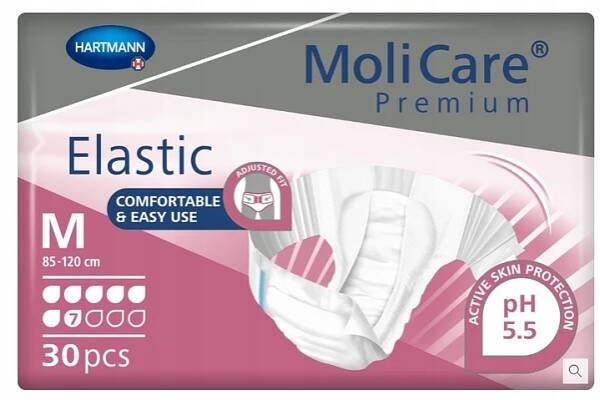 Plenkové Kalhotky MoliCare Premium Elastic 7K M 85–120 cm na noc a den
