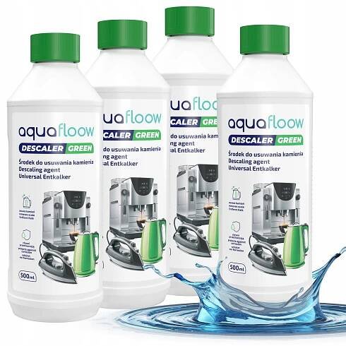 Univerzální odvápňovač pro kávovar AquaFloow Green, 4 x 0,5 l, kyselina mléčná