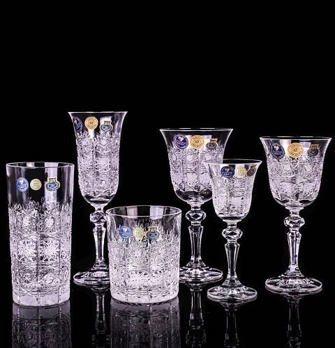 CRYSTAL GLASS COLLECTION SET - Bohemia Crystal