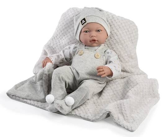 Guca 961 LIAM realistická panenka miminko se zvuky a měkkým látkovým tělem 38 cm - Baby Dráček
