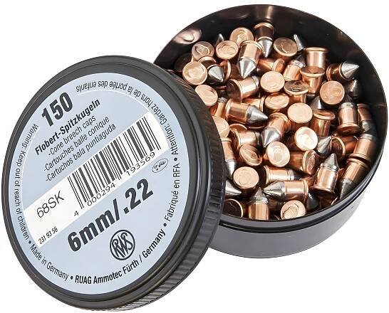 Flobertové náboje RWS cal. 6mm špička 150ks