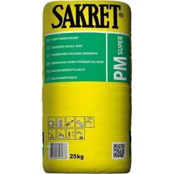 Cementovo-vápenná omítková směs Sakret PM Super, 25 kg