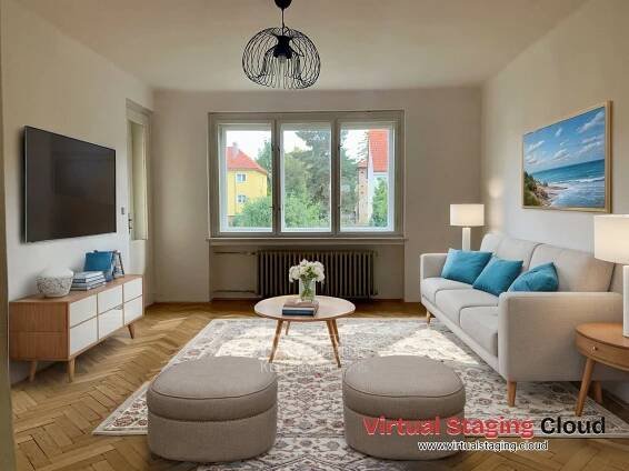 Virtual Staging - Obývací pokoj