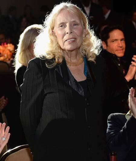 Joni Mitchell attends the 56th annual GRAMMY Awards