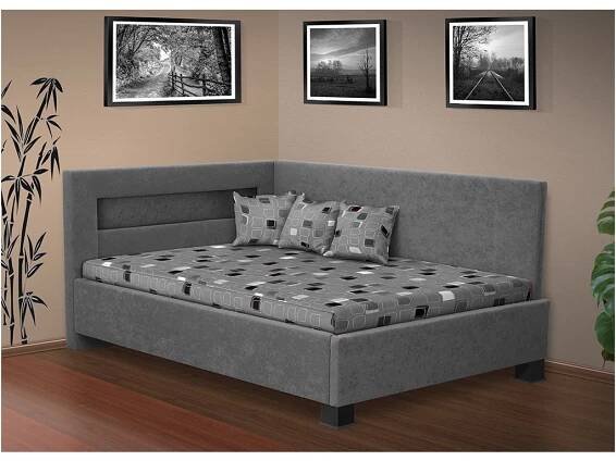 Postel MELISSA 140cm, s matrací, s roštem a s úložným prostorem • Kasvo nábytek