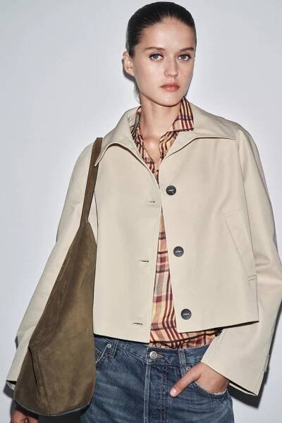 Zw Collection Short Trench Coat