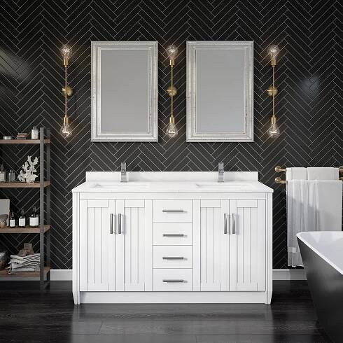Jackie 60-inch Bathroom Cabinet in White
