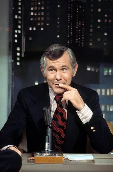 Johnny Carson on his late night show in 1962.