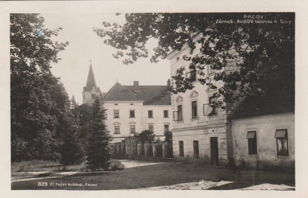 PACOV - ZÁMEK  - Pohlednice místopis