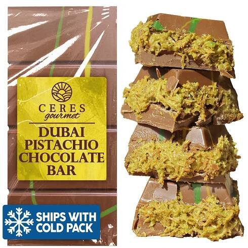 Dubai Chocolate Kunafa Pistachio - Dark, White, Milky - 3.5 oz