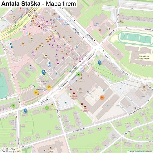 Antala Staška - mapy | Kurzy.cz
