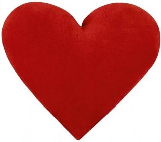 Bellatex Polštářek Srdce červená, 42 x 48 cm