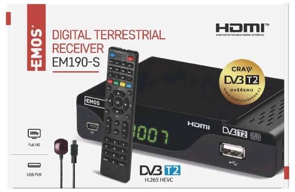Set-top box EMOS EM190-S HD HEVC H265 (DVB-T2) | EMOS