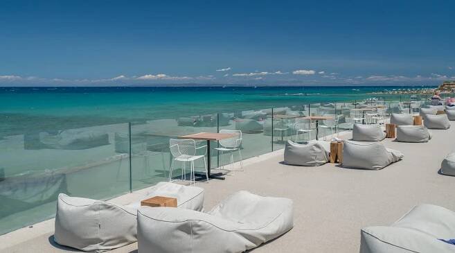 Main swimming pool lounge area