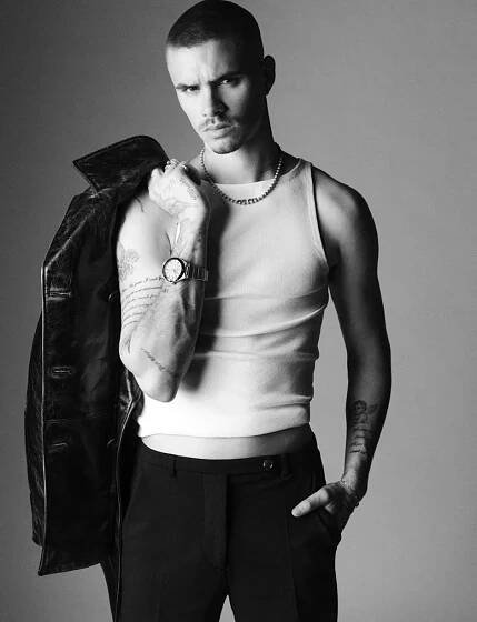 Romeo Beckham spitting image of dad David as he strips off for magazine shoot