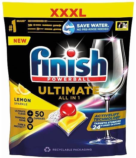 Finish Ultimate All in 1 tablety do umývačky riadu Lemon Sparkle 60 ks