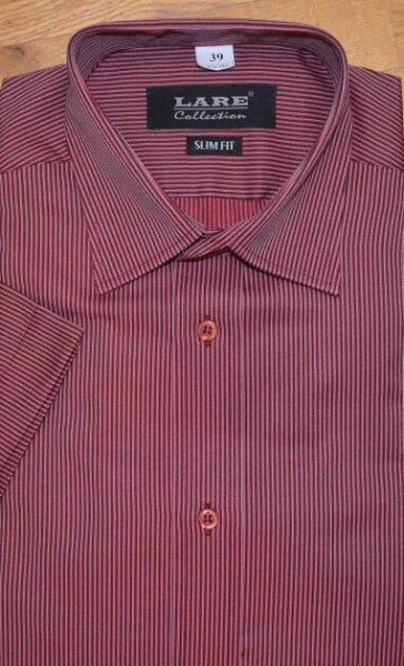 Pánská košile krátký rukáv LARE SLIM FIT L75 Velikost: 39