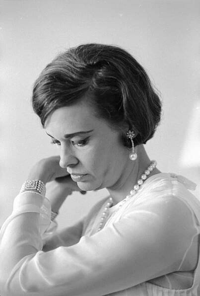 Socialite Gloria Vanderbilt modeled a new hairdo inspired by the 1961 film Last Year at Marienbad.