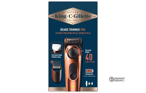 King C. Gillette zastřihovač vousů Beard Trimmer PRO..Nové zboží