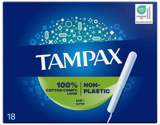 Tampax Super Tampony s papírovým aplikátorem 18 ks
