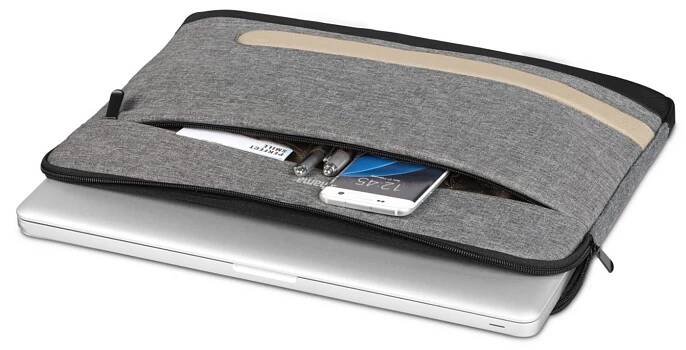 Hama Terra, obal na notebook, 13,3" (34 cm), recyklovaný polyester, šedý | HAMA B2C - foto, video, elektro, brašny a příslušenství