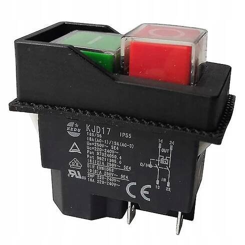Elektromagnetický spínač KJD17 220V 4P pro zahradní nářadí