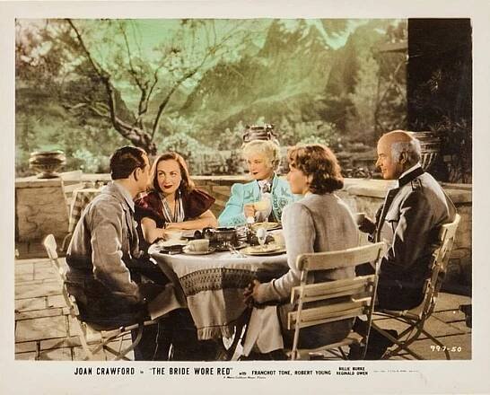 Joan Crawford, Billie Burke, Reginald Owen - The Bride Wore Red - Fotosky