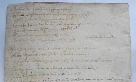 1 list rukopis z roku kolem 1590-1600 - Antikvariát