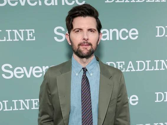 In LA, Adam Scott drops an innie/outie menswear crossover