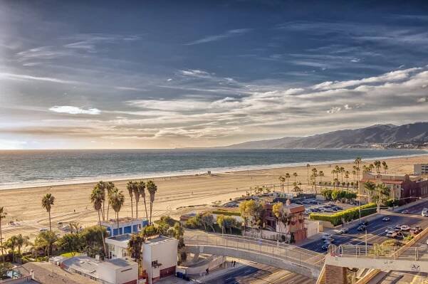 Santa Monica Beach in Südkalifornien.