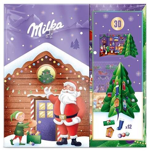 Milka POP-UP Adventní kalendář 163g