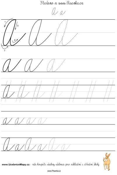 Psací A - Písanka.cz | Preschool worksheets, Childrens education, Education