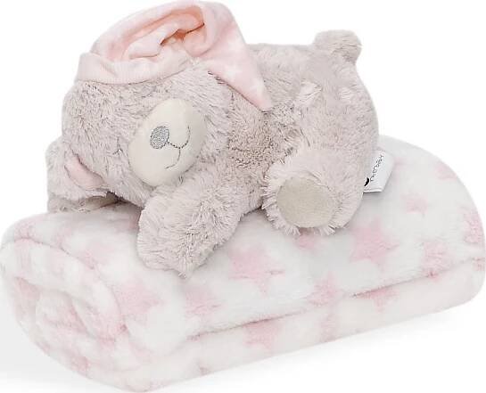 Interbaby Deka hvězda s medvídkem v domečku 80 x 110 cm růžová od 588 Kč