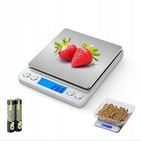 KUCHYŇSKÁ VÁHA GRAMOVÁ PŘESNÁ KLENOTNICKÁ ELEKTRONICKÁ 500g 500g/0,1g