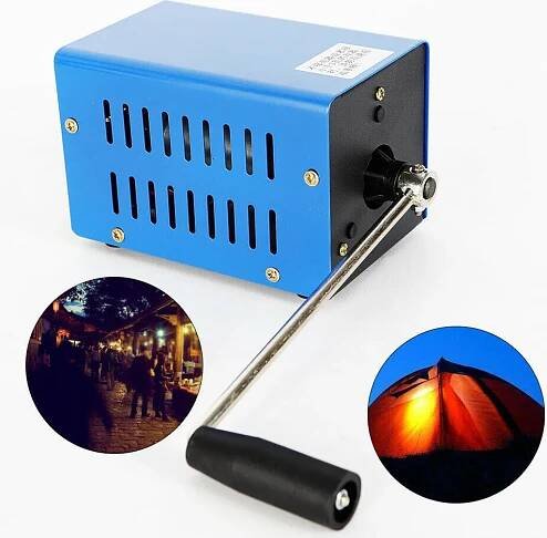 20W USB nabíječka Přenosný ruční generátor Nouzový dynamo generátor Více rozhraní