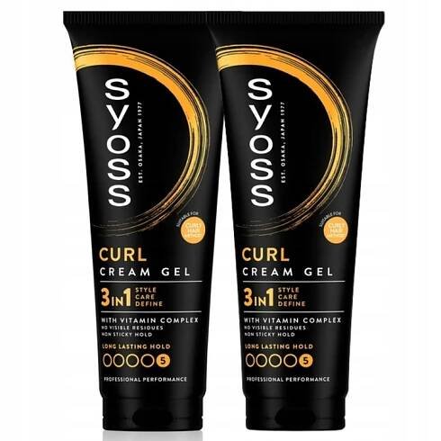 Syoss Curl Control Gel pro styling kudrnatých a vlnitých vlasů 250 ml x2
