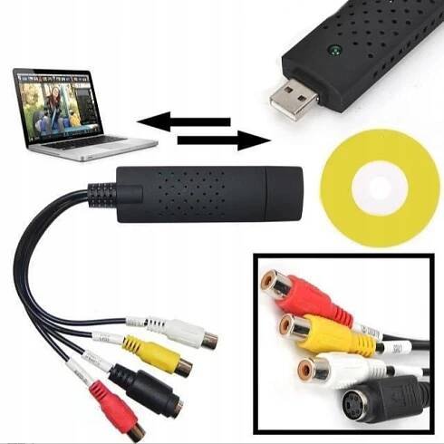 VHS nahrávání digitálního MP4 na PC Převodník signálu Audio Video USB Váha výrobku včetně jednotkového obalu 0.71 kg