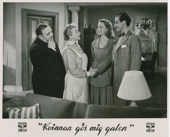 Kvinnan gör mig galen - Fotosky - Douglas Håge, Naima Wifstrand, Margareta Fahlén, Curt Masreliez