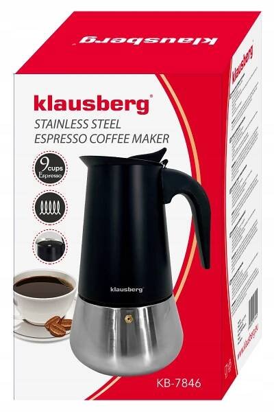 Kávovar Klausberg KB7846 ocelový pro indukci, espresso plyn, 9 šálků kávy - Allegro